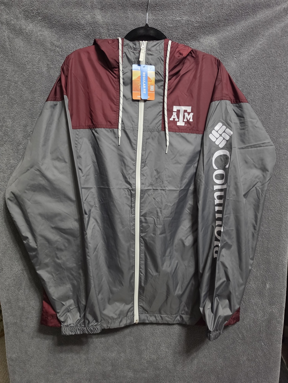 NWT Columbia Texas A&M Windbreaker Jacket - Large